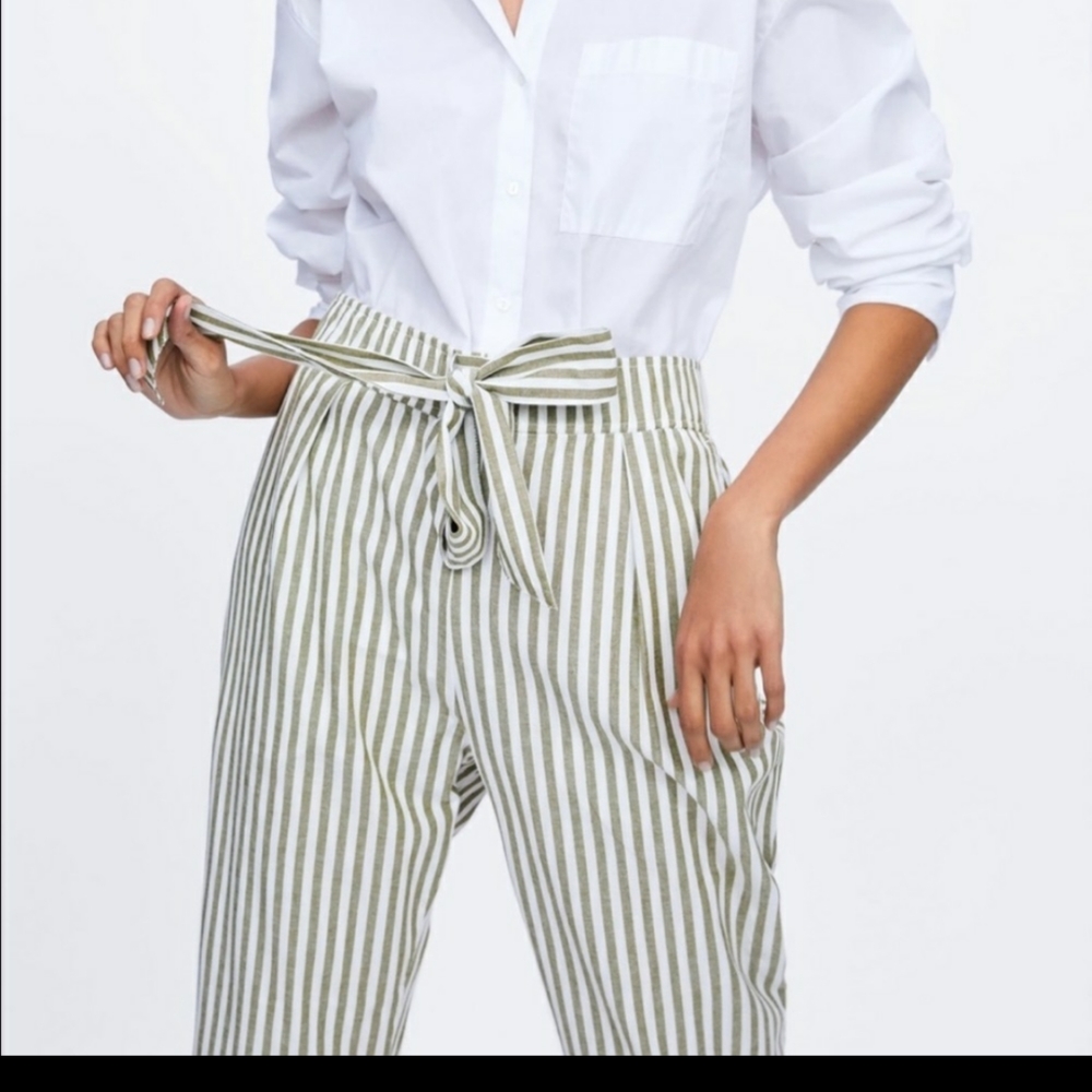 ✨2xHP✨Zara Cotton stripes trousers